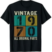 Born in 1970 Vintage Retro Original Parts Birthday Gift Idea T-Shirt