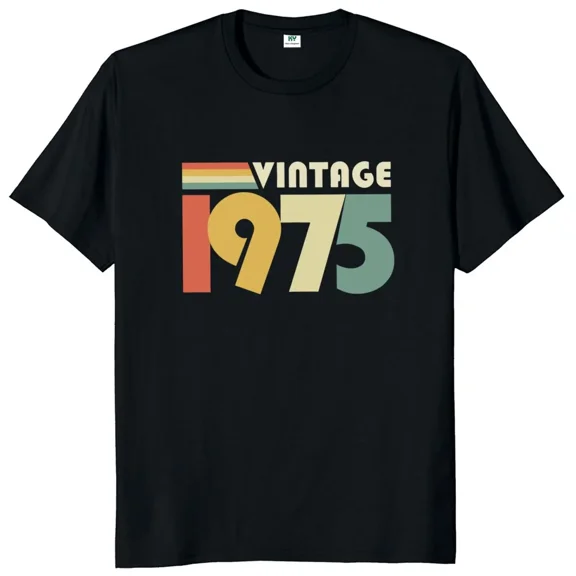 Born in 1975 T Shirt 50th 50 Years and 600 Months Retro Spanish Birthday Gift T-shirt For Men Women Cotton Soft Unisex Tops