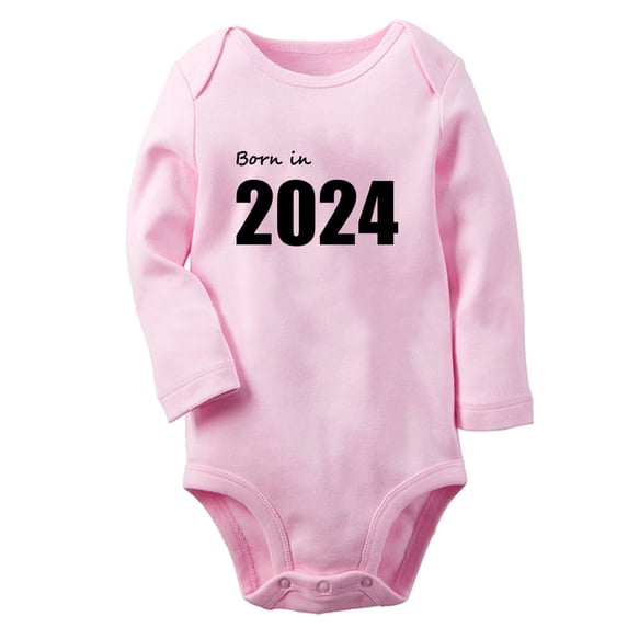 Born in 2024 Funny Romper Newborn Bodysuits Infant Baby Jumpsuits Kids Cotton Clothes Childs Graphic One-Piece Outfits