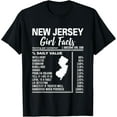 thumbnail image 1 of Born in New Jersey - New Jersey Girl Facts T-Shirt T-ShirtMen and women, Black T-shirt, size: Extra large, 1 of 4