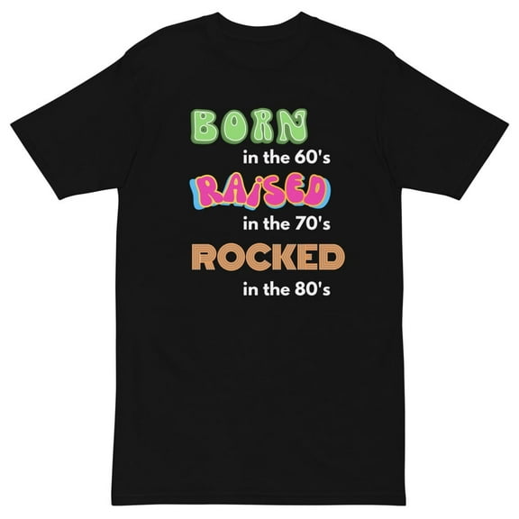 Born in the 60's Men’s premium heavyweight tee (S)