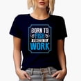 thumbnail image 1 of Born to Fish, Forced to Work , Fishing Lover, Navy Blue T-Shirt, Small, 1 of 5