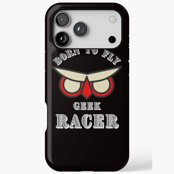 Born to Fly Geek Racer Owl for iPhone Case 11 to 17 Pro Max