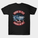 Curated visual reference: Visual Reference: Born To Fly Vintage Design Retro Pilot Aviation Biplane Propeller