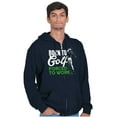 thumbnail image 1 of Born to Golf Forced to Work Golfing Zip Up Hoodie Men's Women's Brisco Brands X, 1 of 6