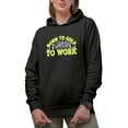 thumbnail image 1 of Born to Golf Forced to Work Quote with Clubs & Balls, Golfing or Golfer Themed Merch Gift, Black Hooded Sweatshirt or Hoodie, Small, 1 of 5