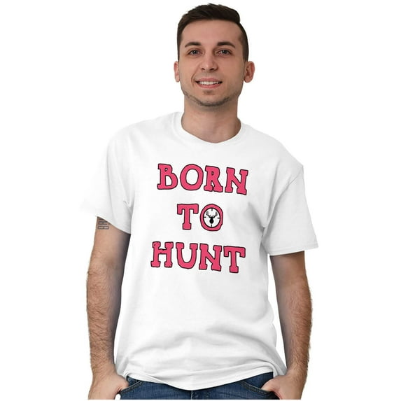 Born to Hunt Crosshairs Deer Buck Men's Graphic T Shirt Tees Brisco Brands S