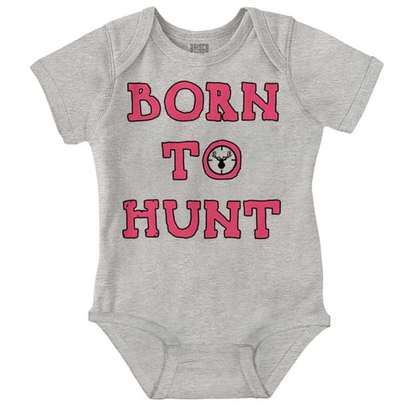 Born to Hunt Crosshairs Deer Buck Romper Boys or Girls Infant Baby Brisco Brands 18M