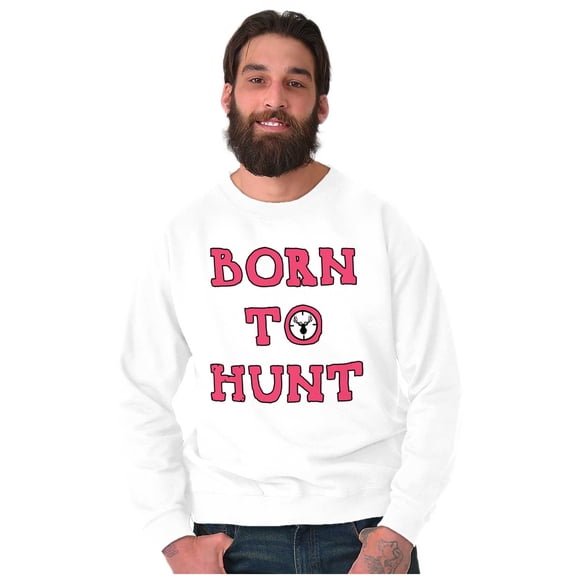 Born to Hunt Crosshairs Deer Buck Unisex Plus Fleece Graphic Sweatshirt Brisco Brands 2X