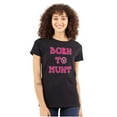 thumbnail image 1 of Born to Hunt Crosshairs Deer Buck Womens Fitted Plus Size Graphic Tee Brisco Brands 3X, 1 of 5