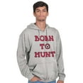thumbnail image 1 of Born to Hunt Crosshairs Deer Buck Zip Up Hoodie Men's Women's Brisco Brands M, 1 of 6