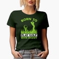 thumbnail image 1 of Born to Play Golf with Daddy Quote with Golf Player, Golfing or Golfer Themed Merch Gift, Military Green T-Shirt, Small, 1 of 5