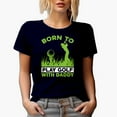 thumbnail image 1 of Born to Play Golf with Daddy Quote with Golf Player, Golfing or Golfer Themed Merch Gift, Navy Blue T-Shirt, Small, 1 of 5