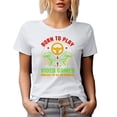 thumbnail image 1 of Born to Play Video Games, Forced to Go to School, Gamer Student, White T-Shirt, Small, 1 of 5