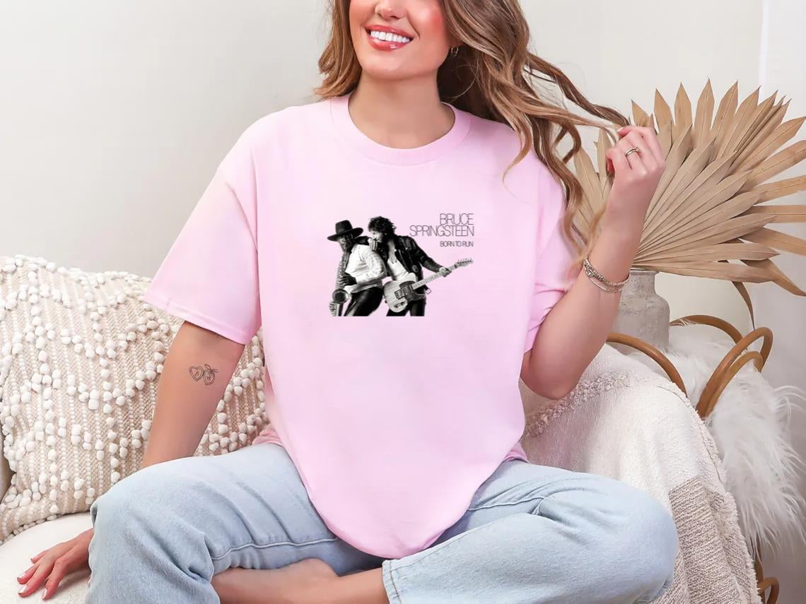 Born to Run T-Shirt with Bruce Springsteen Classic Rock Album Graphic ...