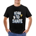 thumbnail image 1 of Born to Skate. Skateboard Men’s Graphic T-shirt Vintage Short Sleeve Sport Tee Black XS, 1 of 5