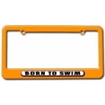 thumbnail image 1 of Born to Swim License Plate Tag Frame, Multiple Colors, 1 of 1
