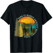 Born to Wander Americas National Parks Vintage T-Shirt