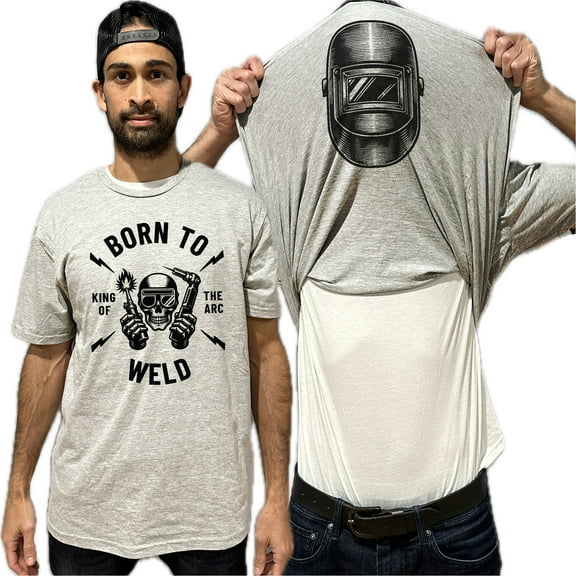 Born to Weld Flip Shirt - Funny Welding Mask Flip Tee