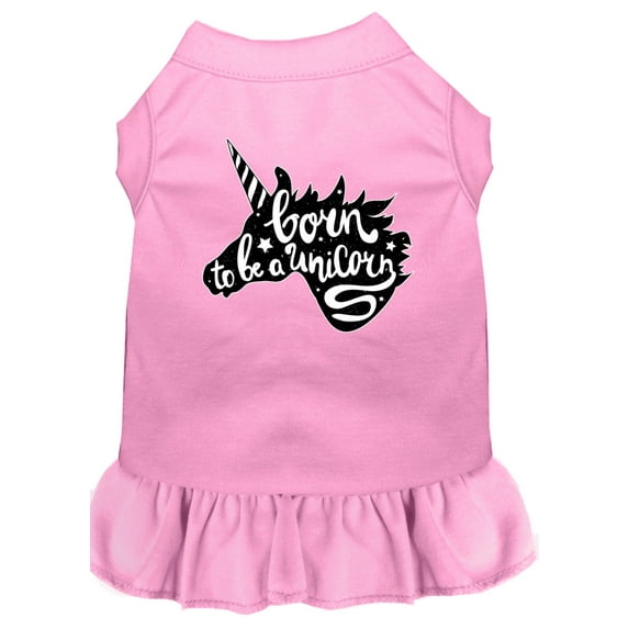 Pet Dog Cat Dress Screen Printed, "Born To Be A Unicorn"