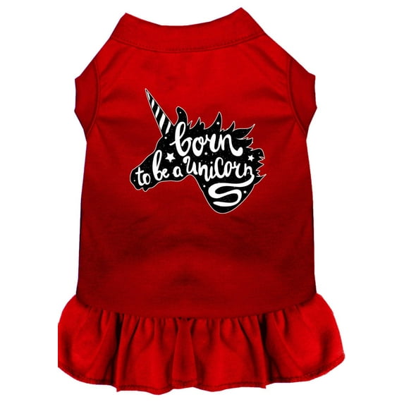 Pet Dog Cat Dress Screen Printed, "Born To Be A Unicorn"