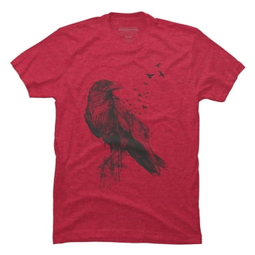 Born to be free (bw) Mens Red Heather Graphic Tee - Design By Humans  3XL