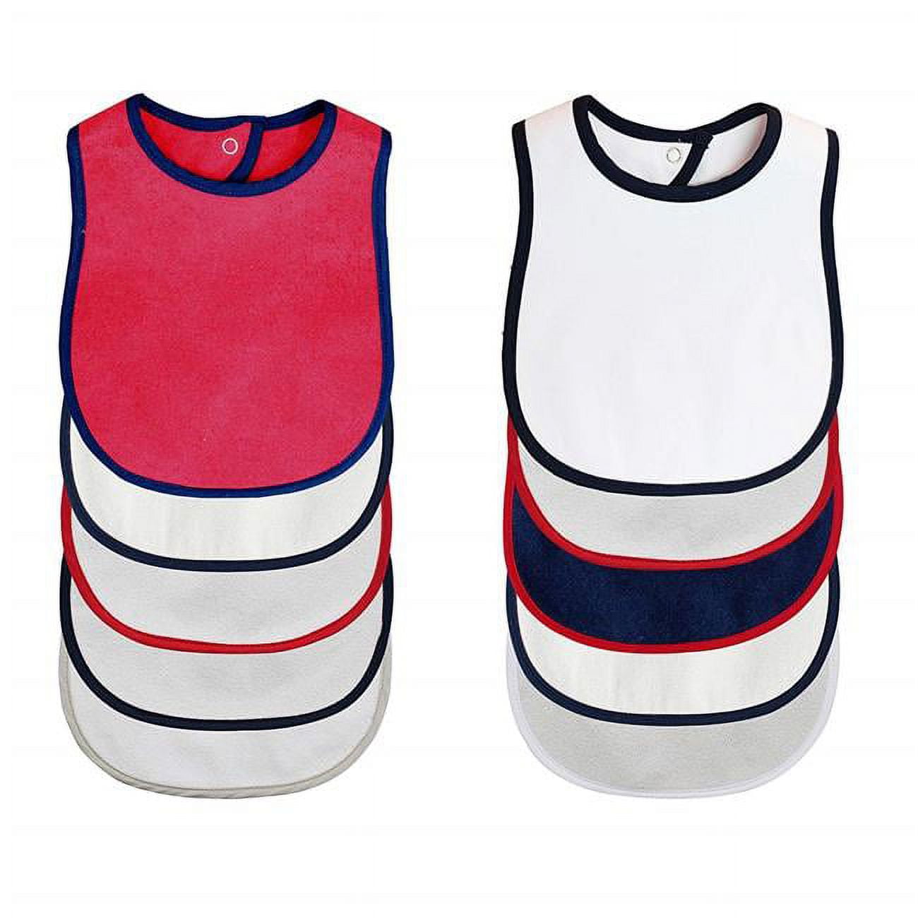BornCare BB 1001 Solid Bib Baby Shower Gift Set, Multi-Color - Pack of 10