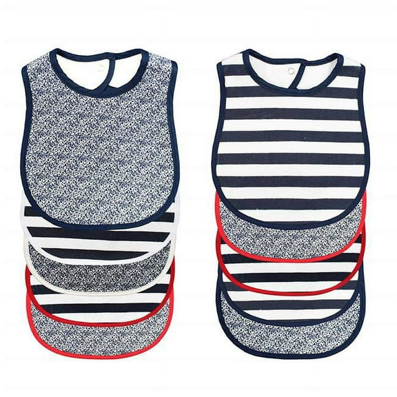 BornCare BB 1002 Aop Bib Baby Shower Gift Set, Multi-Color - Pack of 10