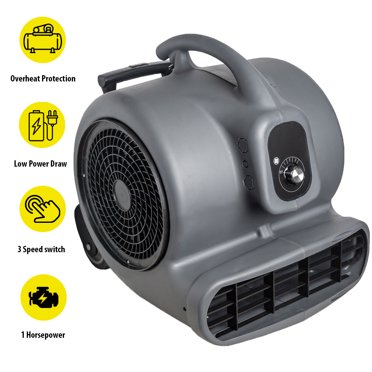 B-Air VP-25 1/4 HP Air Mover for Water Damage Restoration Carpet Dryer ...