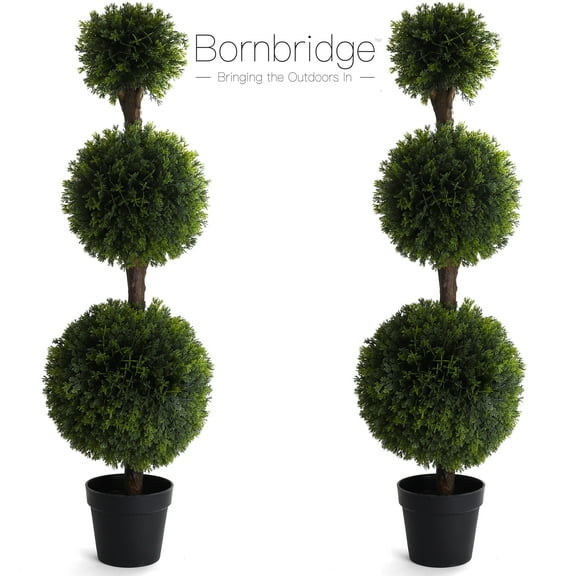 Bornbridge Artificial 4' Topiary Ball Tree - Cypress - 2 Pack