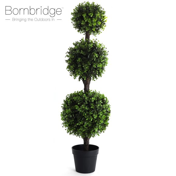 Bornbridge 4' Artificial Indoor/Outdoor Topiary Ball Tree - Wintergreen - 1 Pack