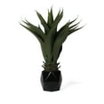 thumbnail image 1 of Bornbridge Artificial Agave Plant with Ceramic Geometric Planter - Artificial Potted Agave Plant (2 Pack, Black), 1 of 4