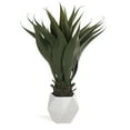 thumbnail image 1 of Bornbridge Artificial Agave Plant with Ceramic Geometric Planter - Artificial Potted Agave Plant (2 Pack, White), 1 of 4