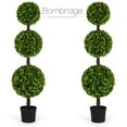 thumbnail image 1 of Bornbridge Artificial Jasper Topiary Ball Tree - 4' - Lifelike Indoor/Outdoor Boxwood Plant (2 Pack), 1 of 3