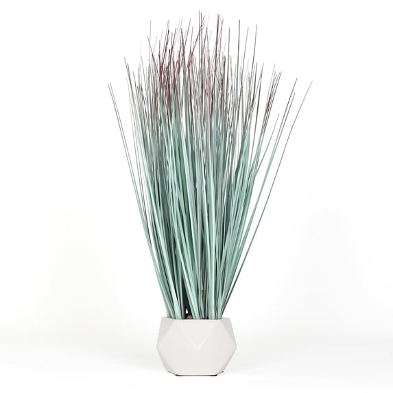 Bornbridge Artificial Potted Wintergreen Grass (White Planter)
