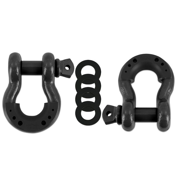 Borne Off-Road 3/4" Steel D-Ring Shackle Set 2 Pieces Gunmetal
