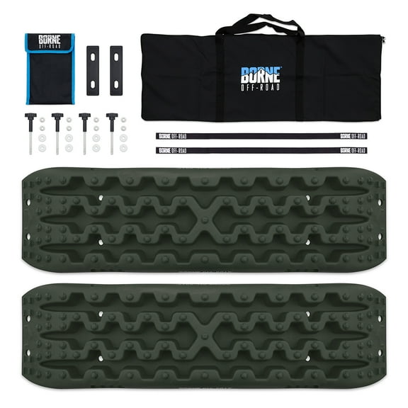 Borne Off-Road Traction Board Set  Olive Drab