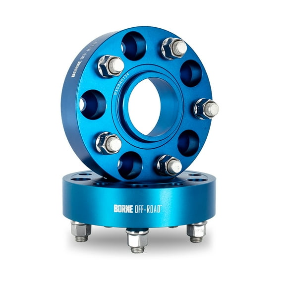 Wheel Spacers, 5X127, 71.6mm Center Bore, M14 X 1.5, 1.20-in Thick, Blue