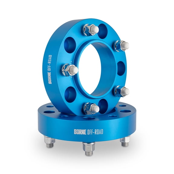 Borne Off-Road Wheel Spacers  5x150  110.1 Center Bore  M14x1.5  25mm  Blue
