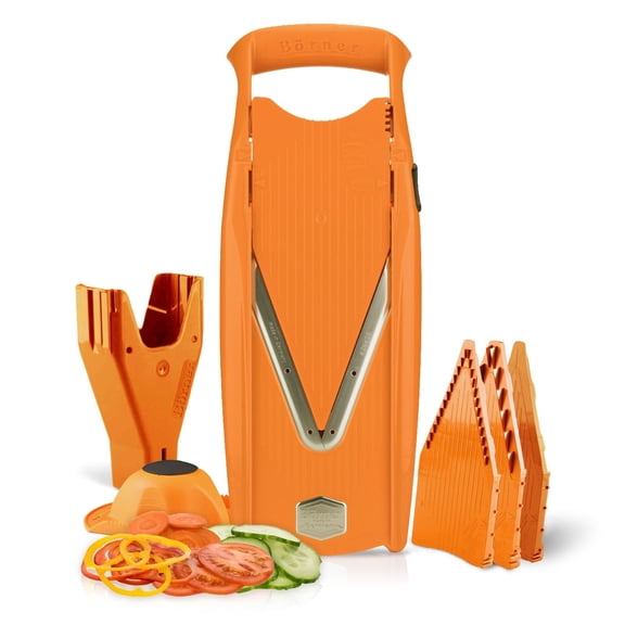 Borner V Power Kitchen Food Slicer With 3 Inserts And Safety Holder Made In G...