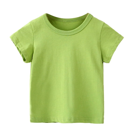 Ohufall Baby Girl Baby Boy Clothes, Toddler Baby Boys Girl Comfortable Solid Color Short Sleeve Cotton T-shirt Top