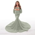 thumbnail image 1 of Borniu Dress For Photoshoot Women Pregnants Sexy Photography Props Off Shoulder Long Dress, 1 of 9
