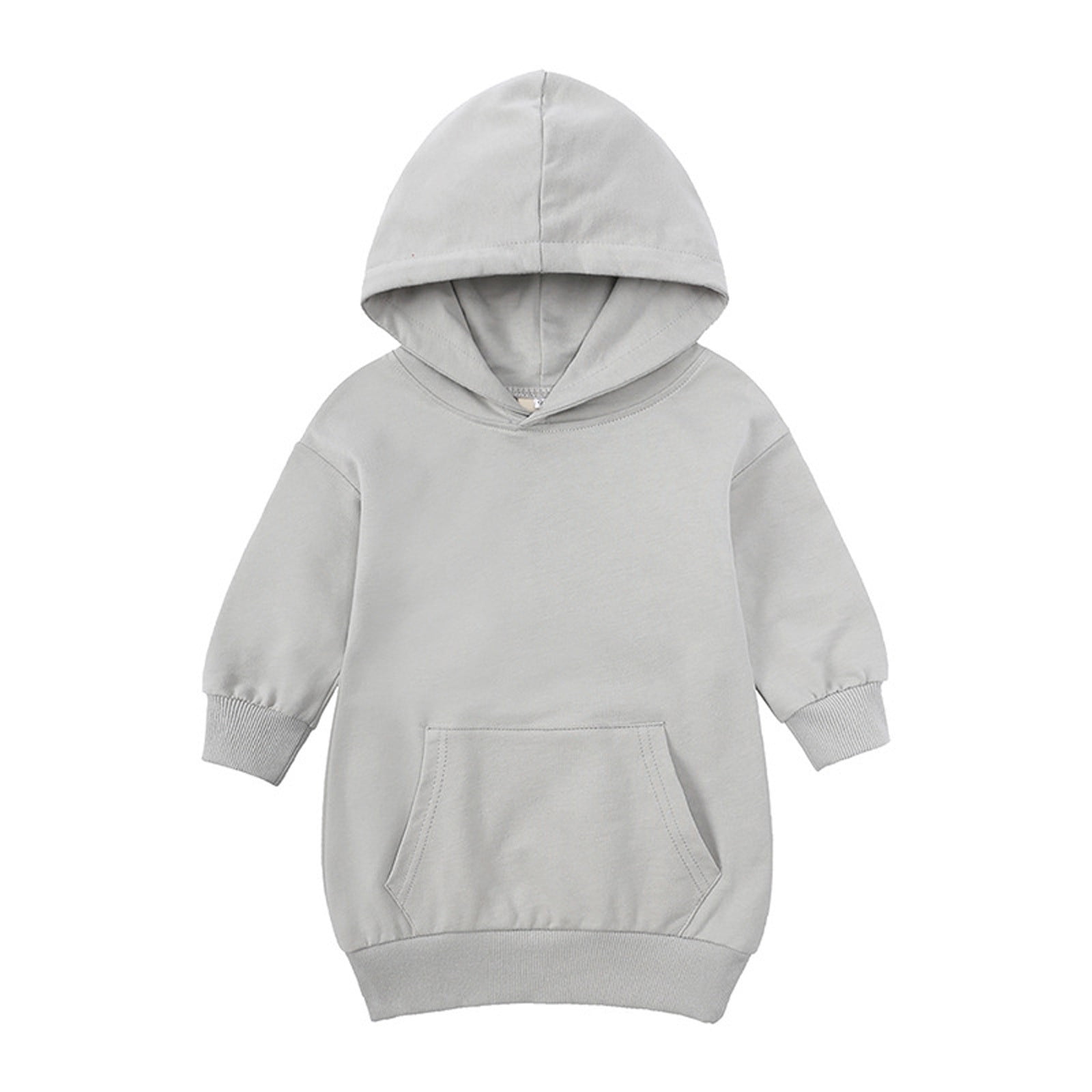 Borniu Hoodies fo Toddler Baby Girls Oversized Solid Color Long Sleeve