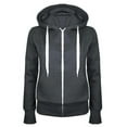 thumbnail image 1 of Borniu Hoodies for Women, Sweatshirt for Women‘s Long Sleeve Solid Casual Hooded Slim Zipper Fleece Sweater Coat Clearance, 1 of 2