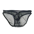thumbnail image 1 of Ohufall Mens Underwear, Men Casual Solid Net Yarn Sexy And Breathable Hollow Low Waist Underwear Clearance, 1 of 5