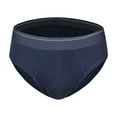 thumbnail image 1 of Borniu Mens Underwear, Men's Cotton Underwear Sexy Knitting Mid Waist Briefs Clearance, 1 of 3