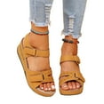 thumbnail image 1 of Ohufall Orthotic Sandals for Women Plantar Fasciitis Sandals with Arch Support Buckle Strap Wedge Sandals for Comfortable Walking, Summer, 1 of 7