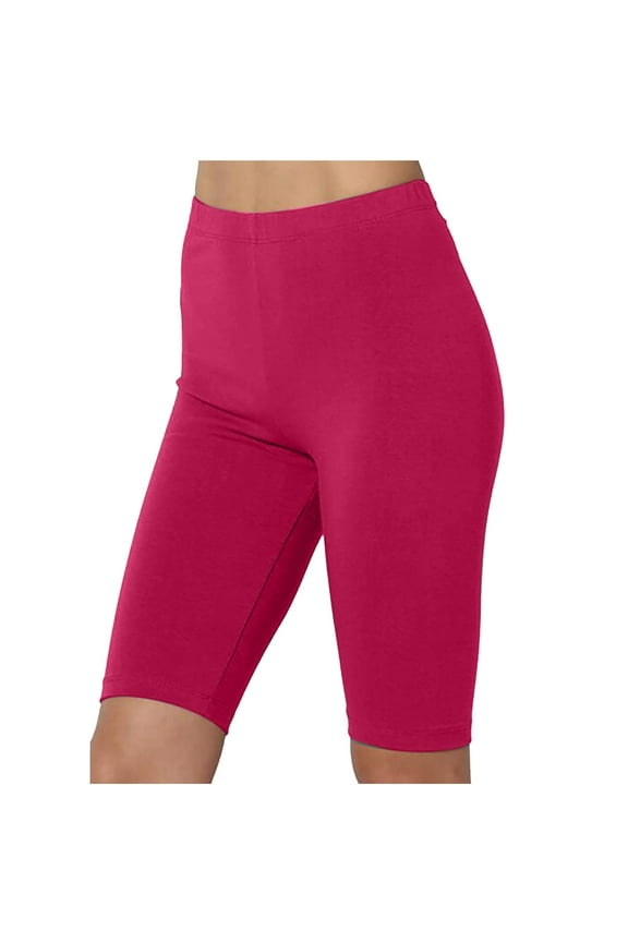 Plus Size Yoga Shorts for Women High Waist Stretch Sports Running Workout Leggings Solid Biker Yoga Shorts on Clearance S