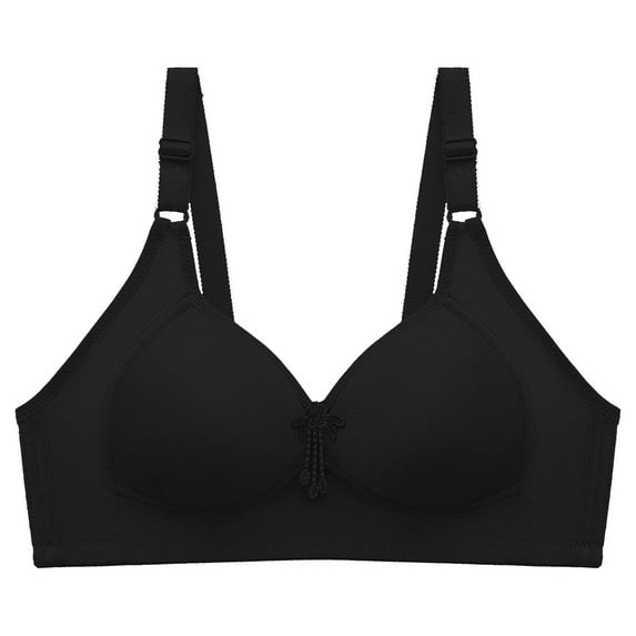 Borniu Wirefree Bras for Women ,Plus Size Adjustable Shoulder Straps Lace Bra Wirefreee Extra-Elastic Bra Active Yoga Sports Bras 36C-44C, Summer Savings Clearance