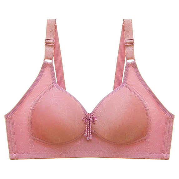 Ohufall Wirefree Bras for Women ,Plus Size Adjustable Shoulder Straps Lace Bra Wirefreee Extra-Elastic Bra Active Yoga Sports Bras 36C-44C, Summer